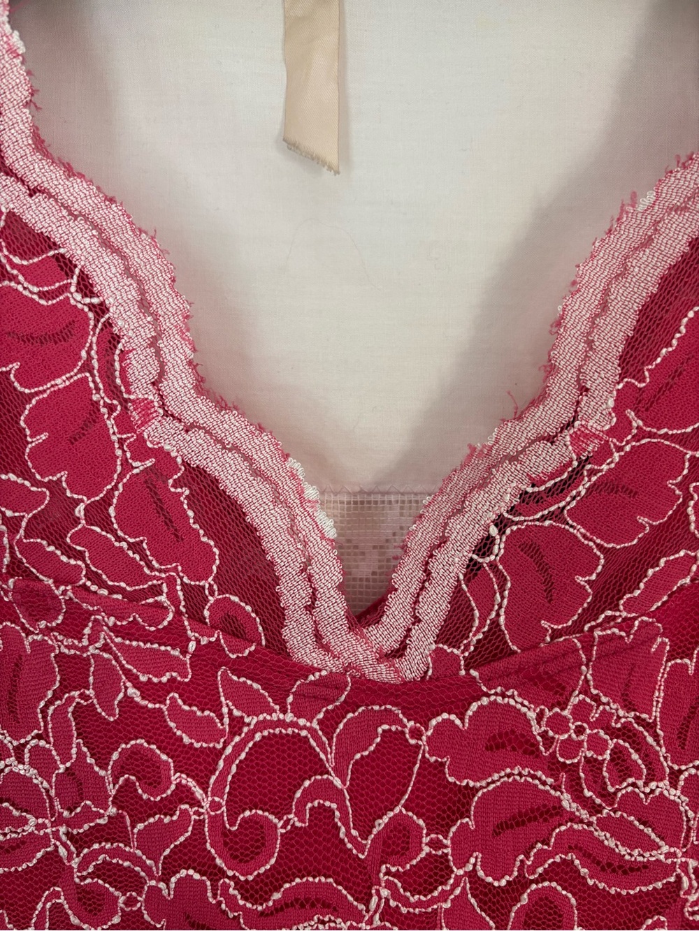 Y2K Pink Lace Textured Scallop Hem Coquette Femme Fairy Midi Dress Size S-M - Picture 4 of 16